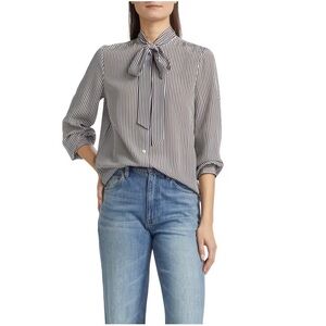Nili Lotan Irina Striped Blouse